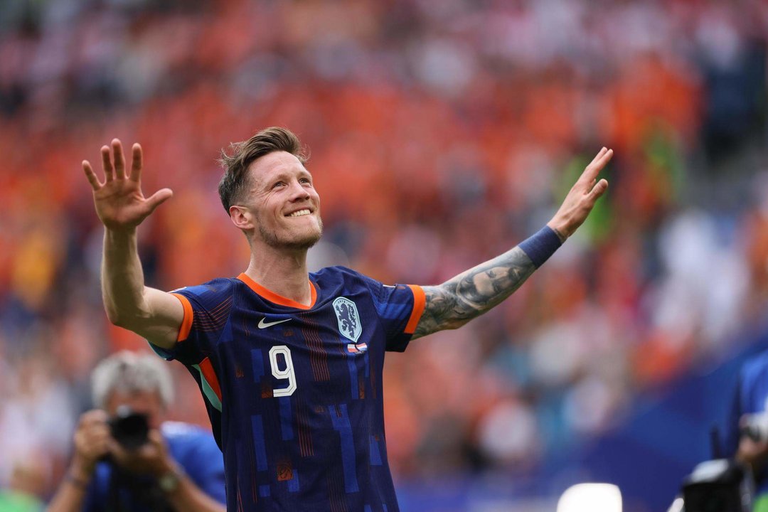 Wout Weghorst celebra la victoria de Países Bajos ante Polonia. EFE/EPA/Leszek Szymanski