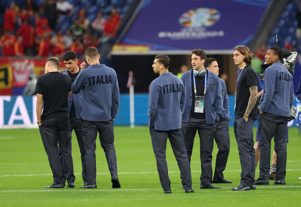 Los jugadores italianos en Gelsenkirchen, Alemania. EFE/EPA/FRIEDEMANN VOGEL