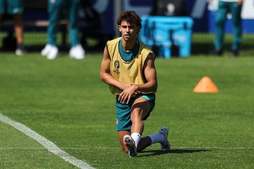 Joao Félix, delantero de la selección portuguesa en Marienfeld, Harsewinkel, Alemania. EFE/EPA/MIGUEL A. LOPES