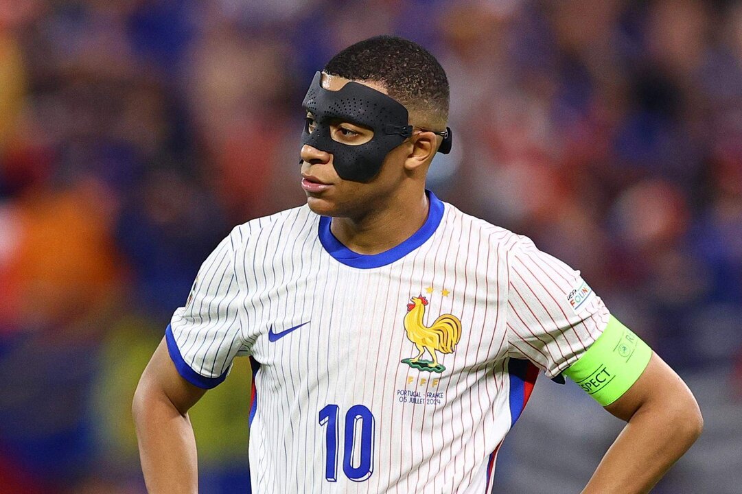 Kylian Mbappé durante el encuentro de cuartos de final de la Eurocopa 2024 que enfrentó a Francia contra Portugal. EFE/EPA/FILIP SINGER