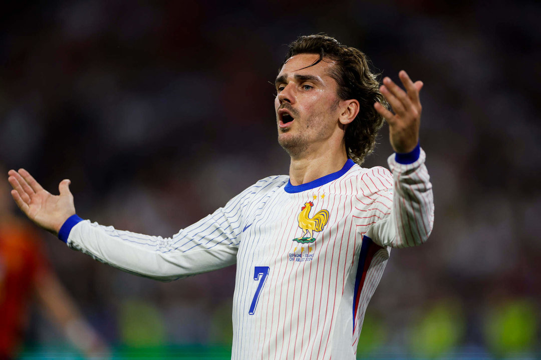 Griezmann, durante el partido de semifinales de la Eurocopa. EFE/Alberto Estévez