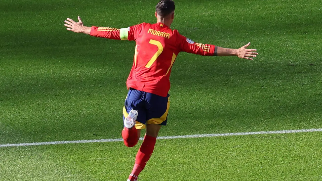 Alvaro Morata durante el partido del grupo B de la UEFA EURO 2024 entre España y Croacia en Berlín, Alemania, el 15 de junio de 2024. EFE/EPA/ABEDIN TAHERKENAREH