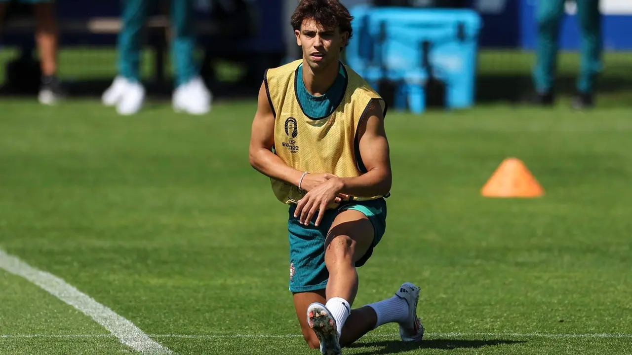 Joao Félix, delantero de la selección portuguesa en Marienfeld, Harsewinkel, Alemania. EFE/EPA/MIGUEL A. LOPES